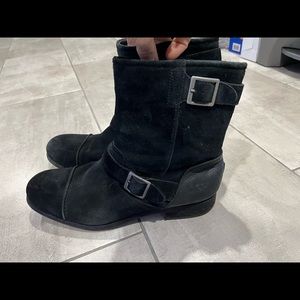 Ugg motorcycle boots black suede size 11.5